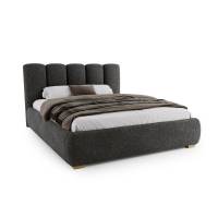 Łóżko tapicerowane z pojemnikiem 140 x 200 cm boucle VILLO